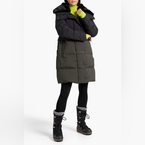 NWT Fusalp Marilou Faux Fur Trim Quilted Shell Jacket Coat Puffer Duck Down 42 - Picture 1 of 16